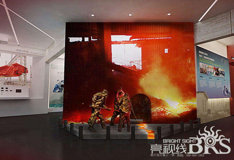 企业展厅里的画龙点睛