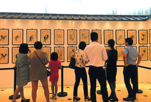 徐悲鸿《课徒画谱》真迹亮相苏州东方之门展厅